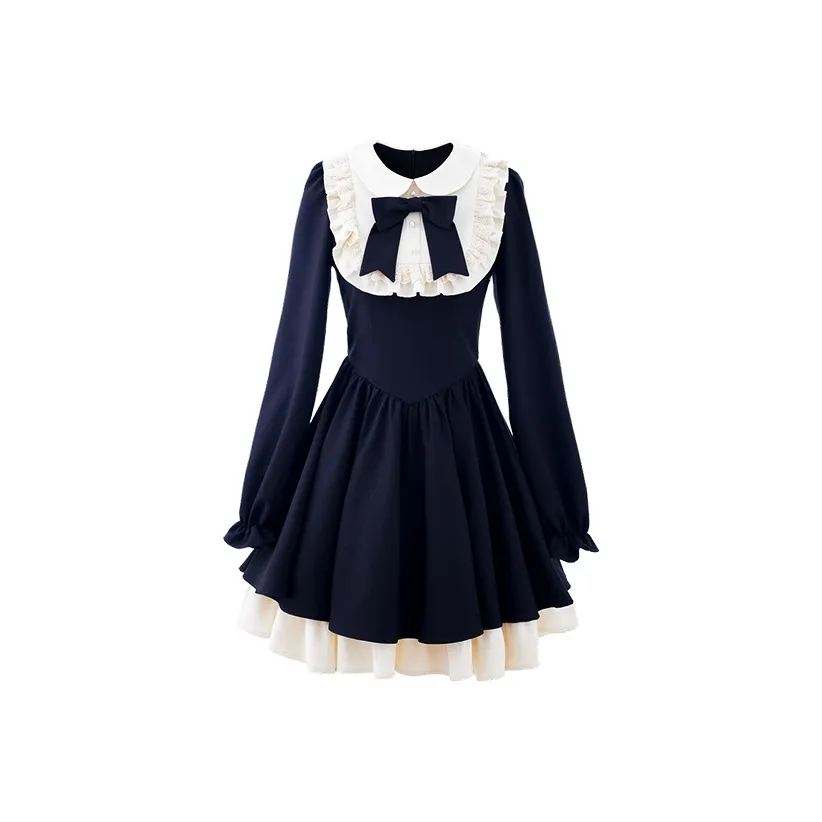 Blovelan Длинное платье с длинными рукавами женское