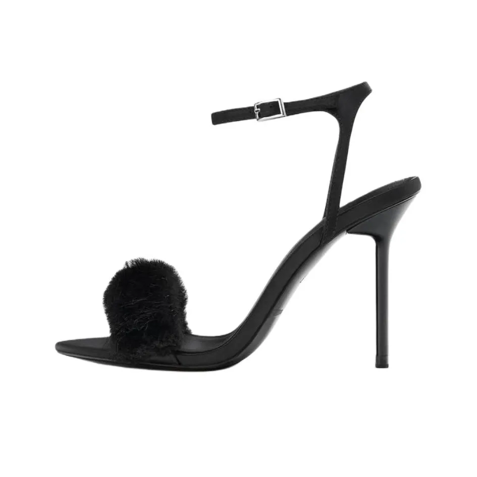 ZARA One Ремень Сандалии 10,5 см Женские Черный