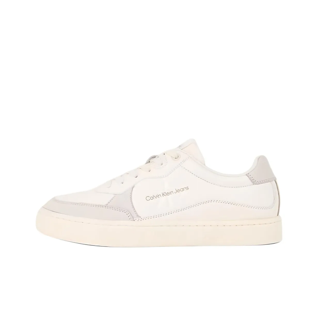 CKJ CALVIN KLEIN JEANS Skateboard Shoes Men Low-Top Ivory