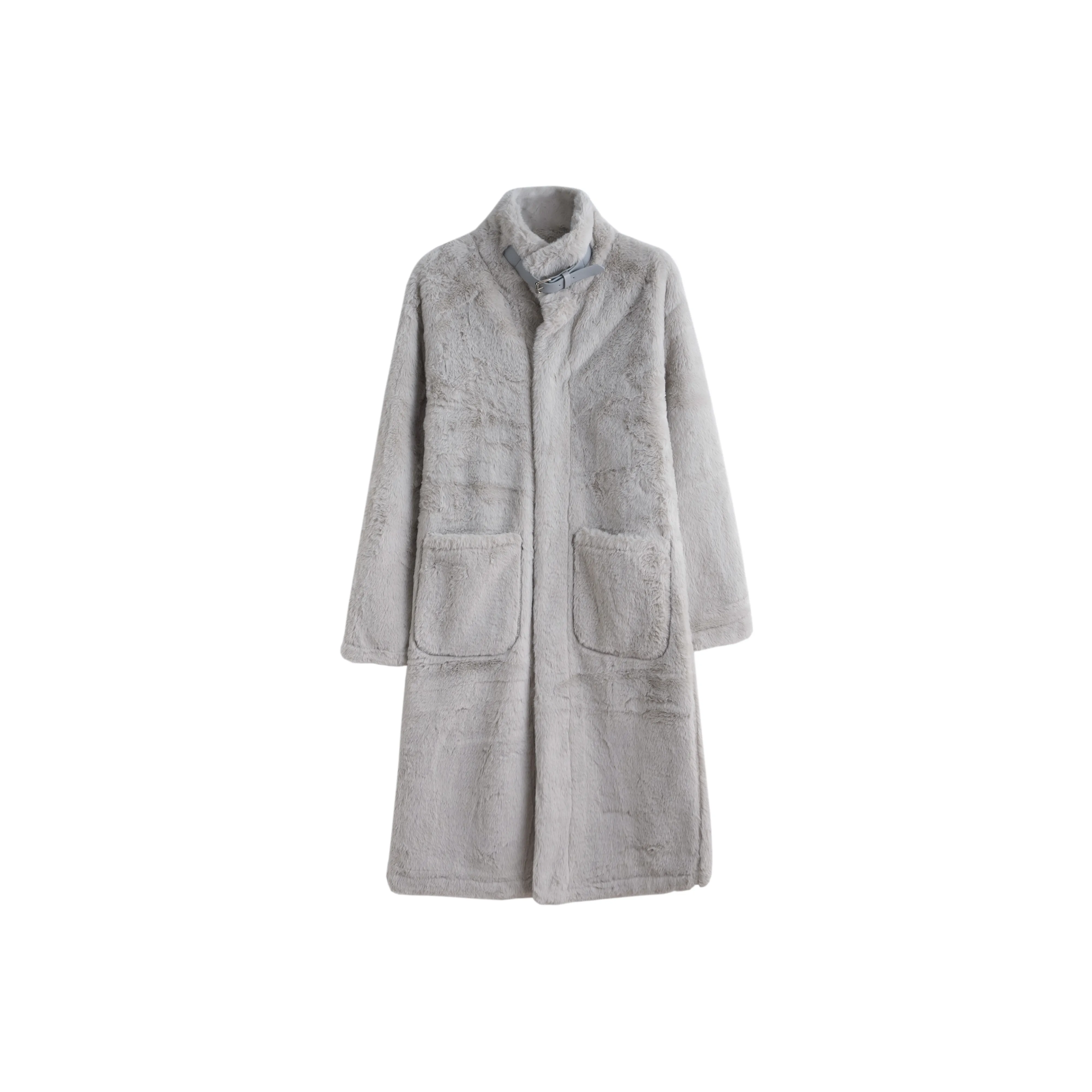 Tonlion Свет Асфальтовый серый Женские Меховые изделия