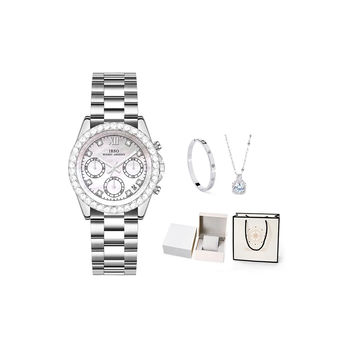 IBSO Pandora Series Кварцевый механизм нержавеющая сталь ремешок часы женские жемчужная раковина цвет циферблат