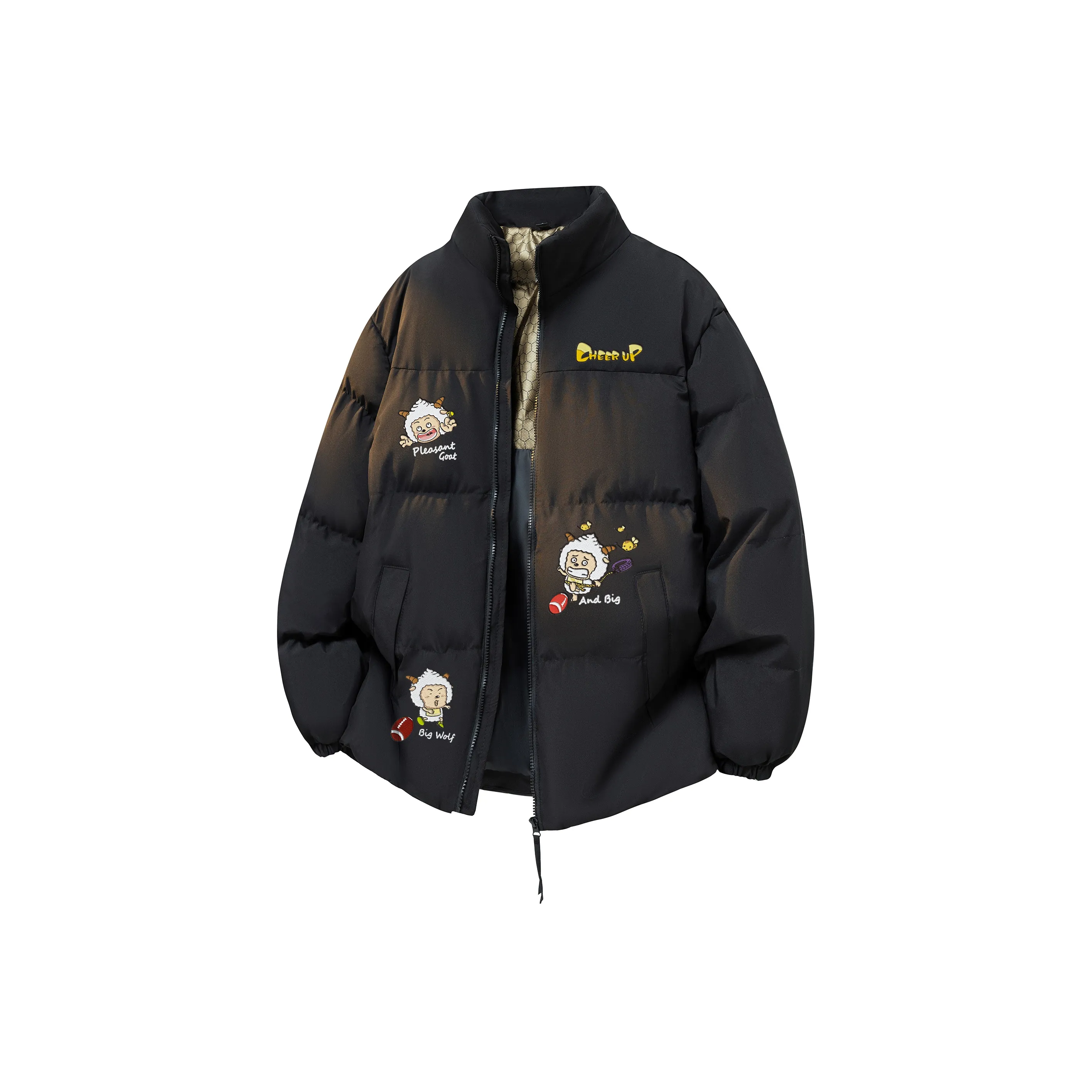 Pleasant Goat and Big Big Wolf Хлопковый пуховик Унисекс