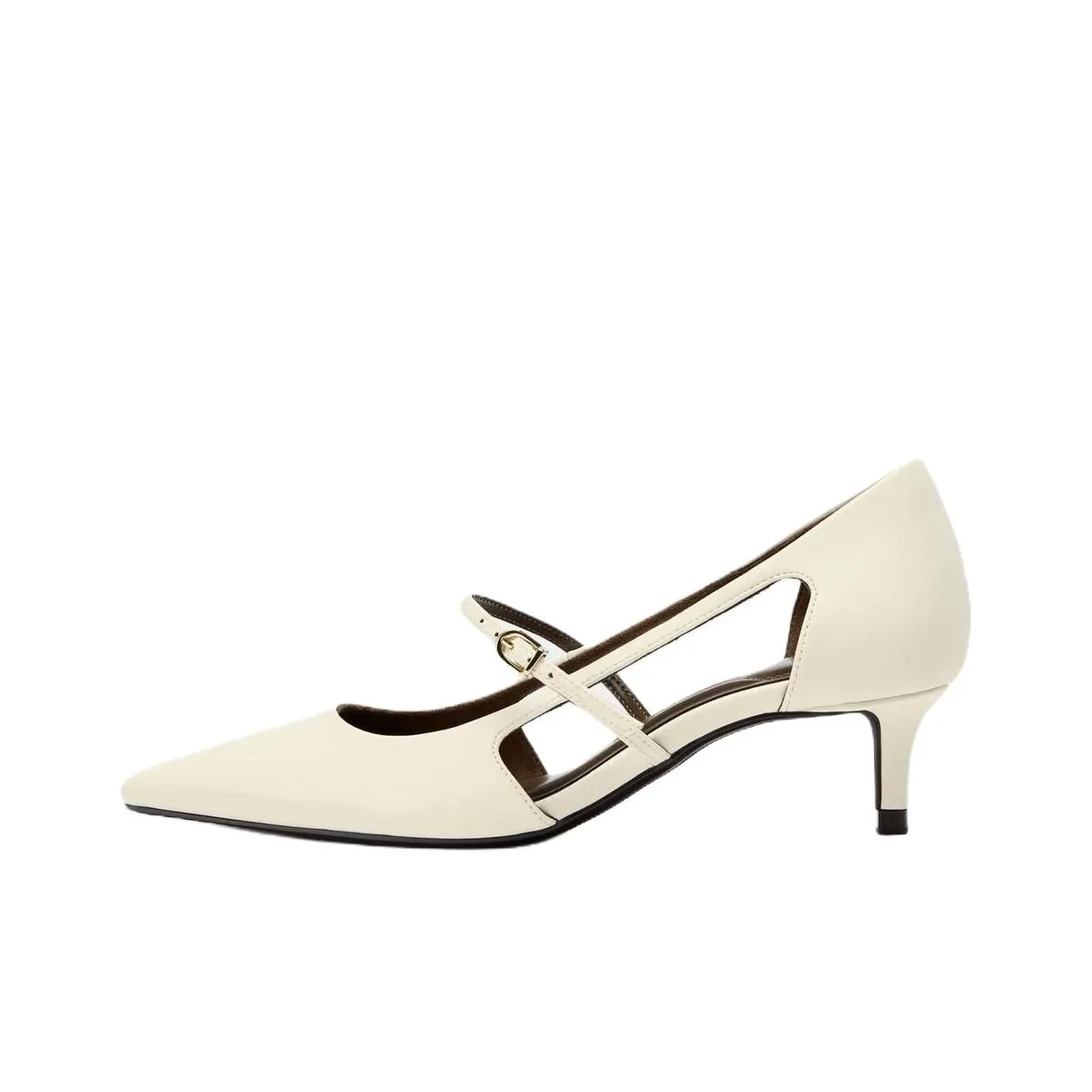 ZARA Узкий каблук Высокие каблуки 5,5 см Женские Белые