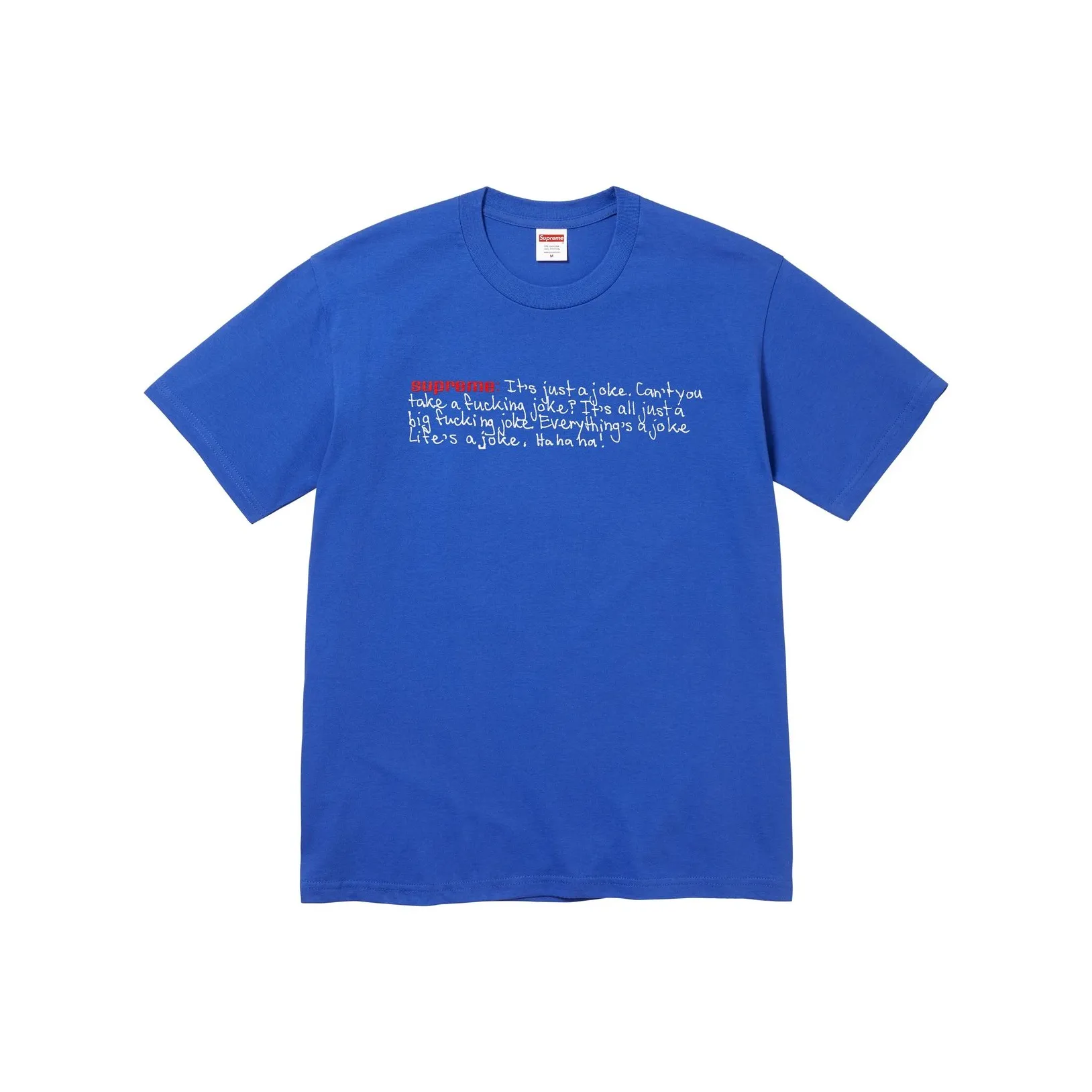 Supreme FW25 Осенняя коллекция T-рубашек WEEK7 JOKE Tee T-рубашка Унисекс