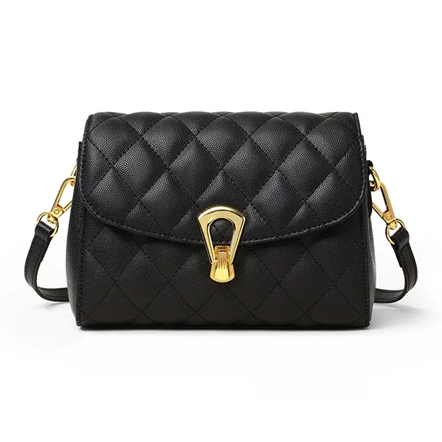 PESASRIE Коровья кожа с синтетической кожей сумка через плечо женская черная