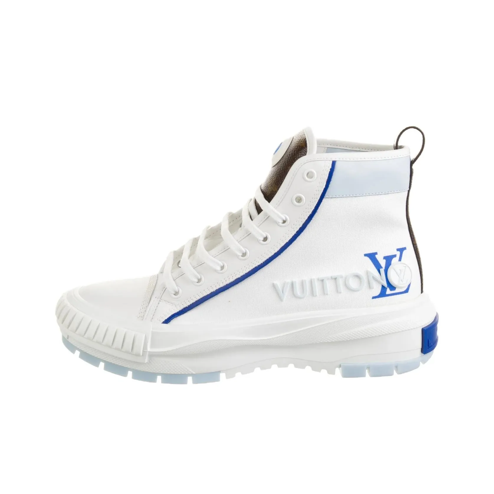 LOUIS VUITTON Squad Martin Boots Women's White/Blue