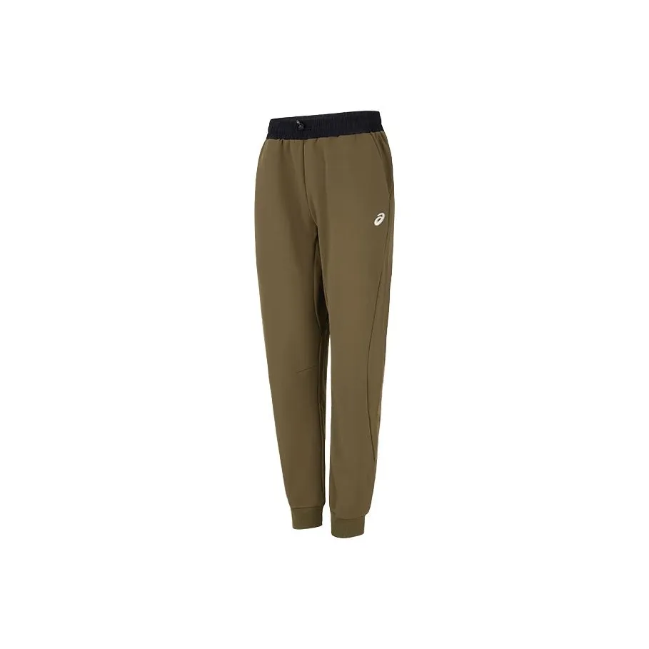 Asics Olive Green Men's Knitted Training Pants Asics Оливково-зеленые мужские вязаные тренировочные штаны