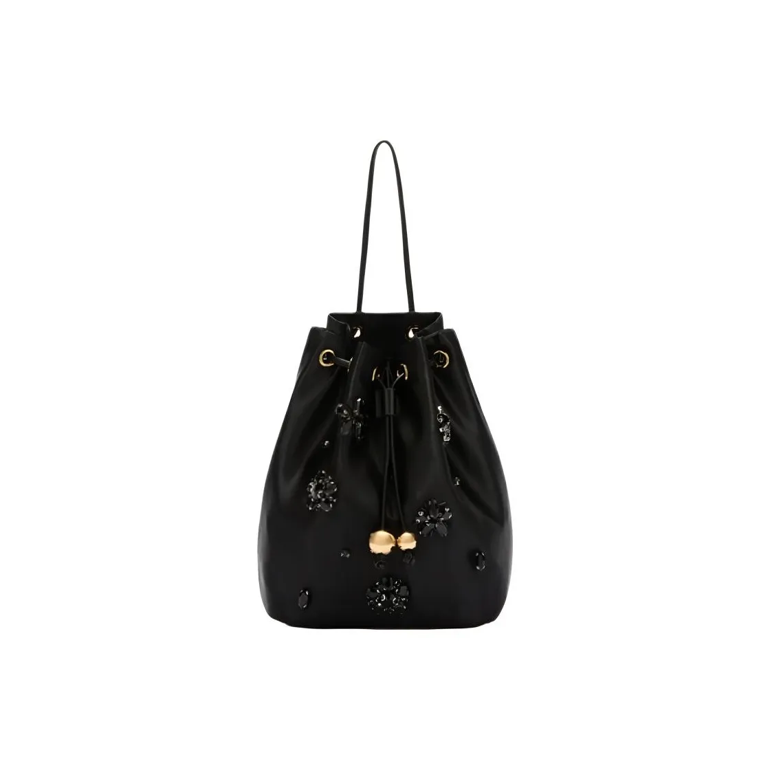 Furla Ткань с овчиной ведрообразная сумка мини женская черная