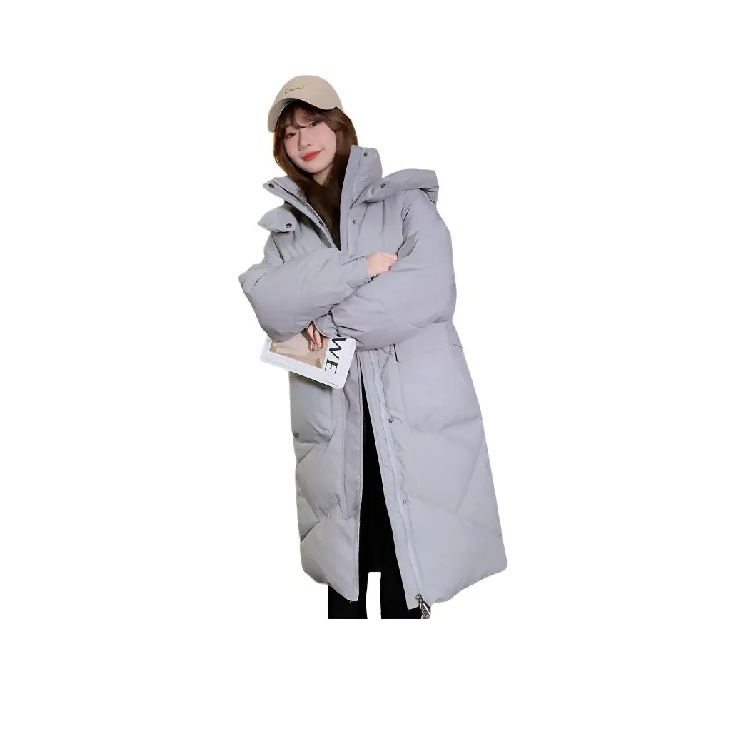 DEDY Элегантный серый женский пуховик