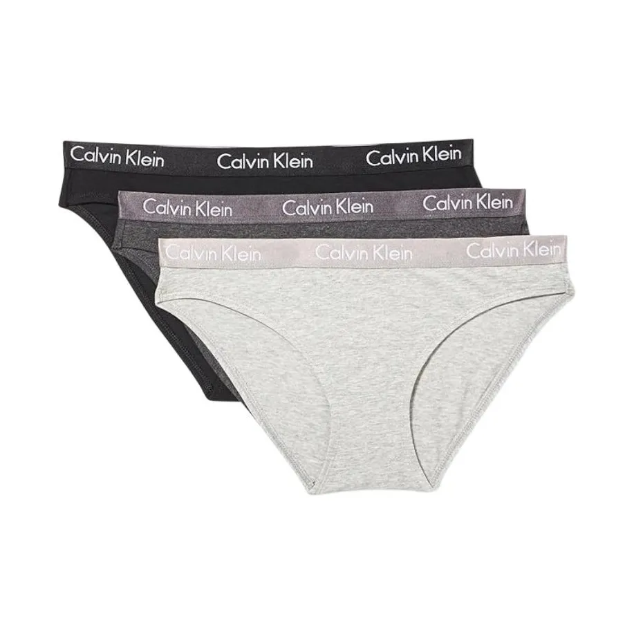 Calvin Klein 3 пачки черный + угольно-серый + светло-серый женские трусики-бикини