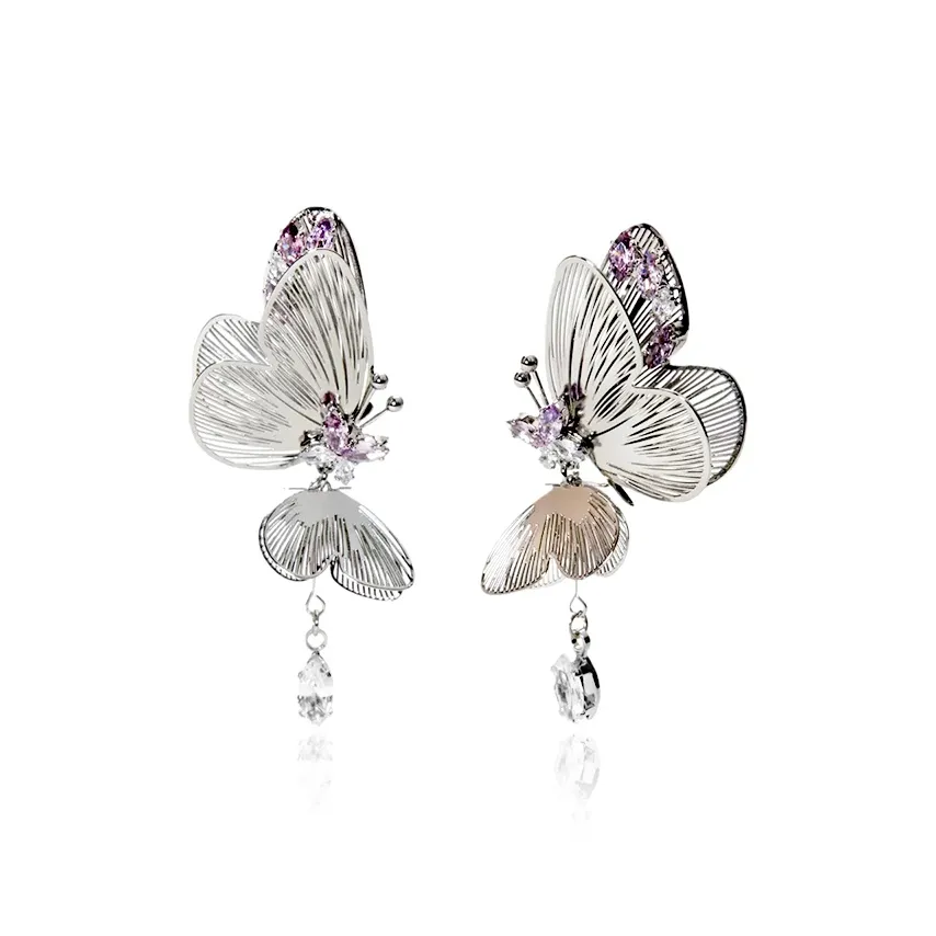 VKVK Сплав + Серьги с цирконием Женские