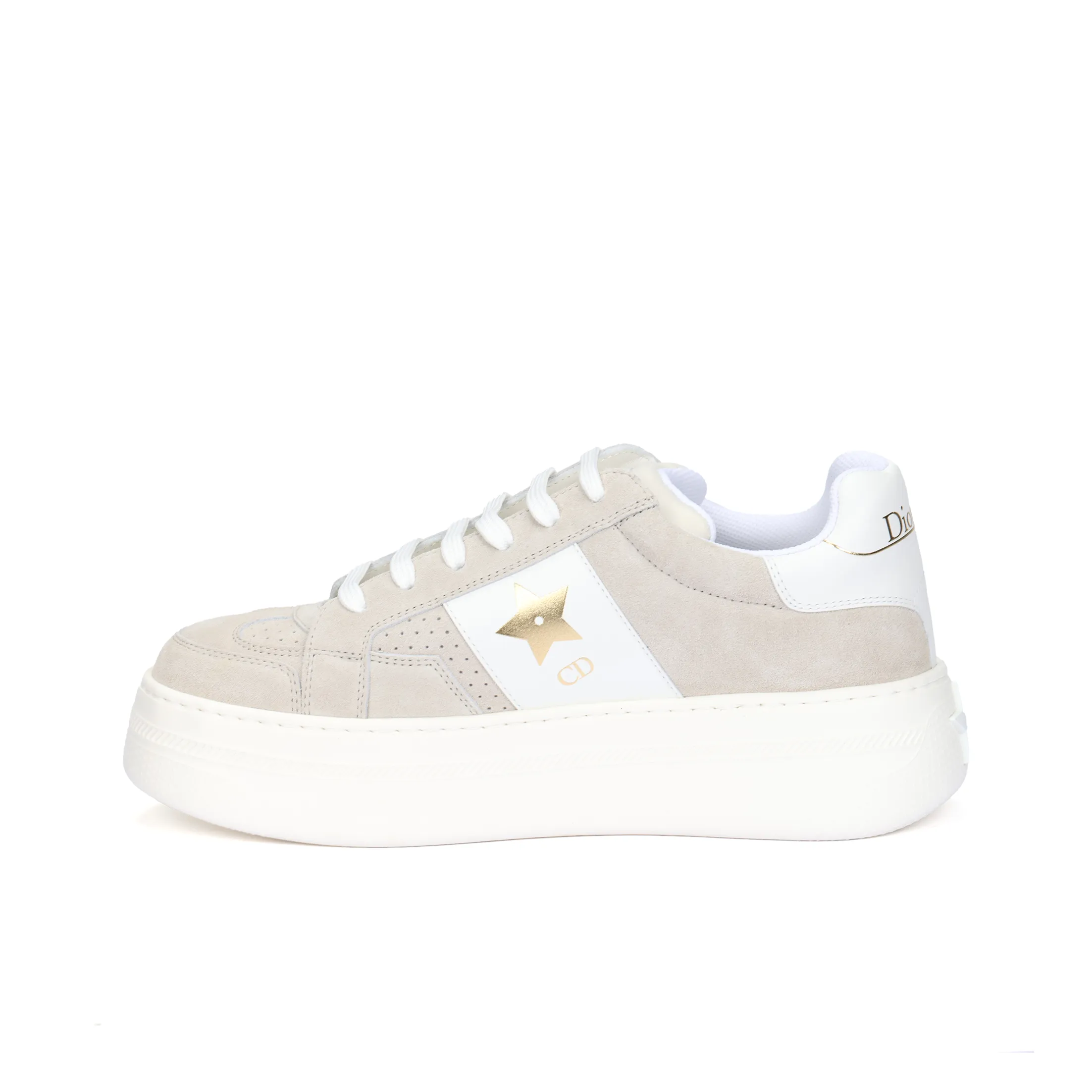 DIOR Star Skateboard Shoes Women's Low-Top Light Beige