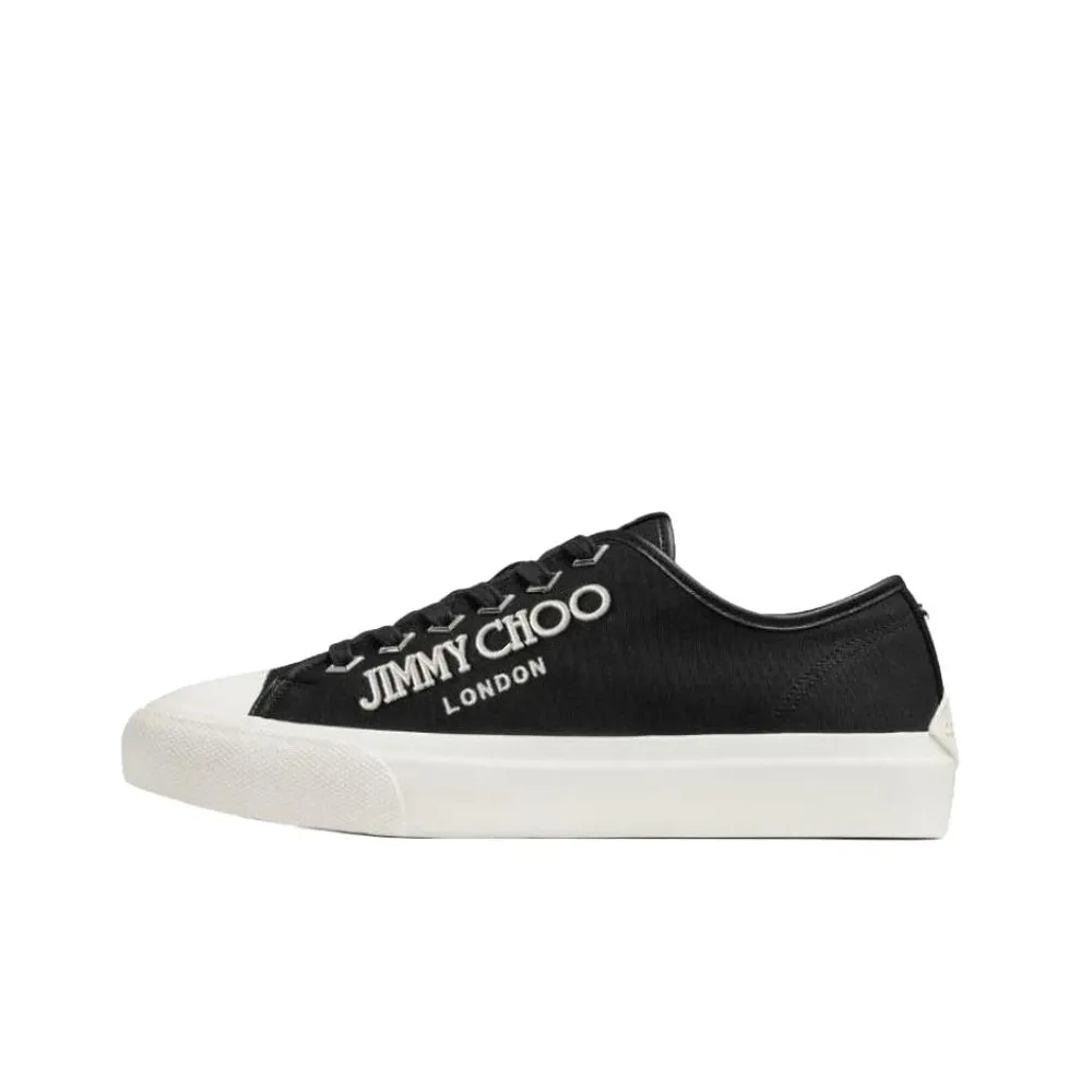 Jimmy Choo Canvas Shoes Men Low Top Black