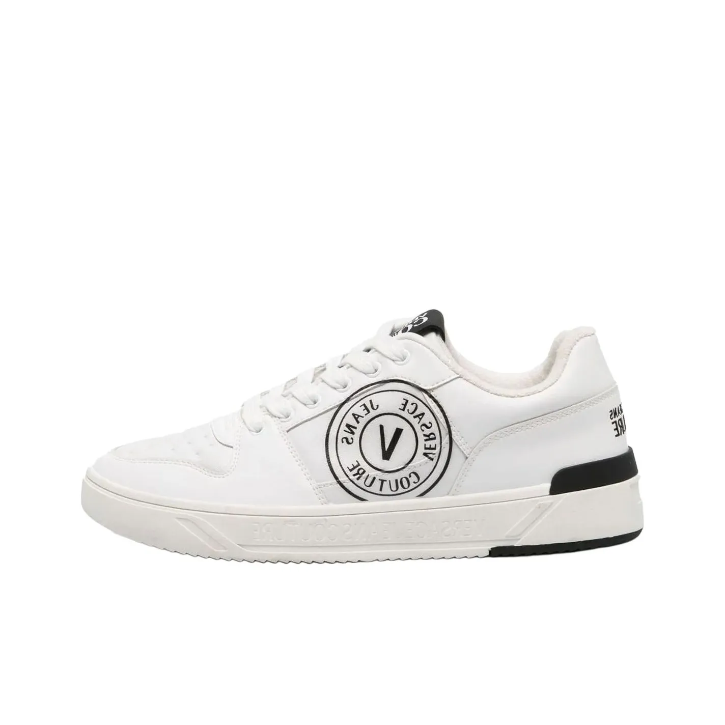 VERSACE JEANS Skateboard Shoes Men Low-Top White