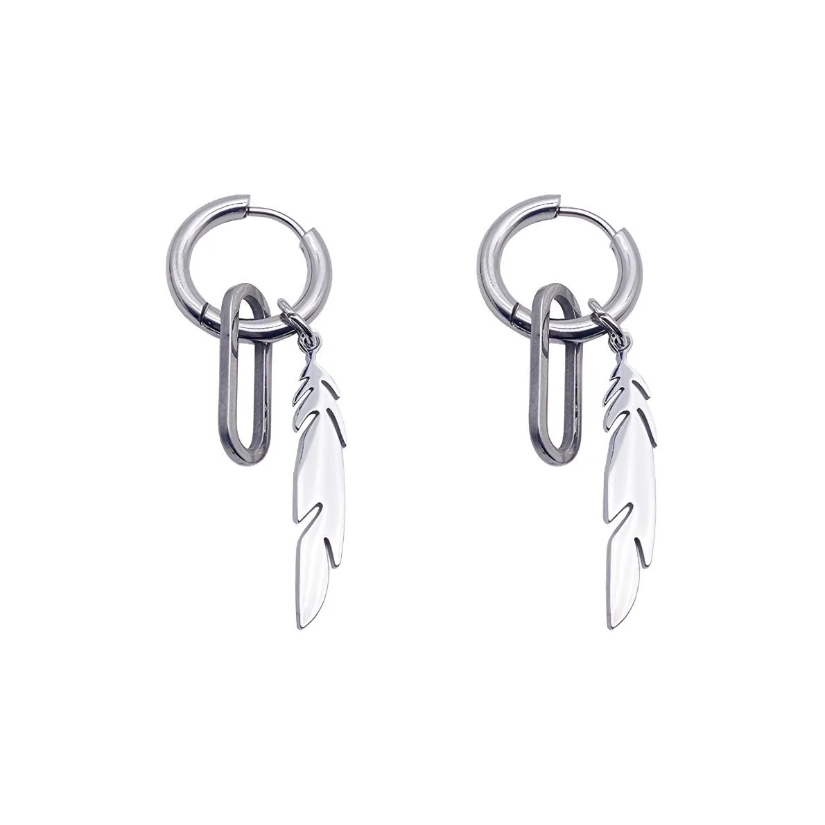 GUDUD Серьги из титанового стального сплава Унисекс