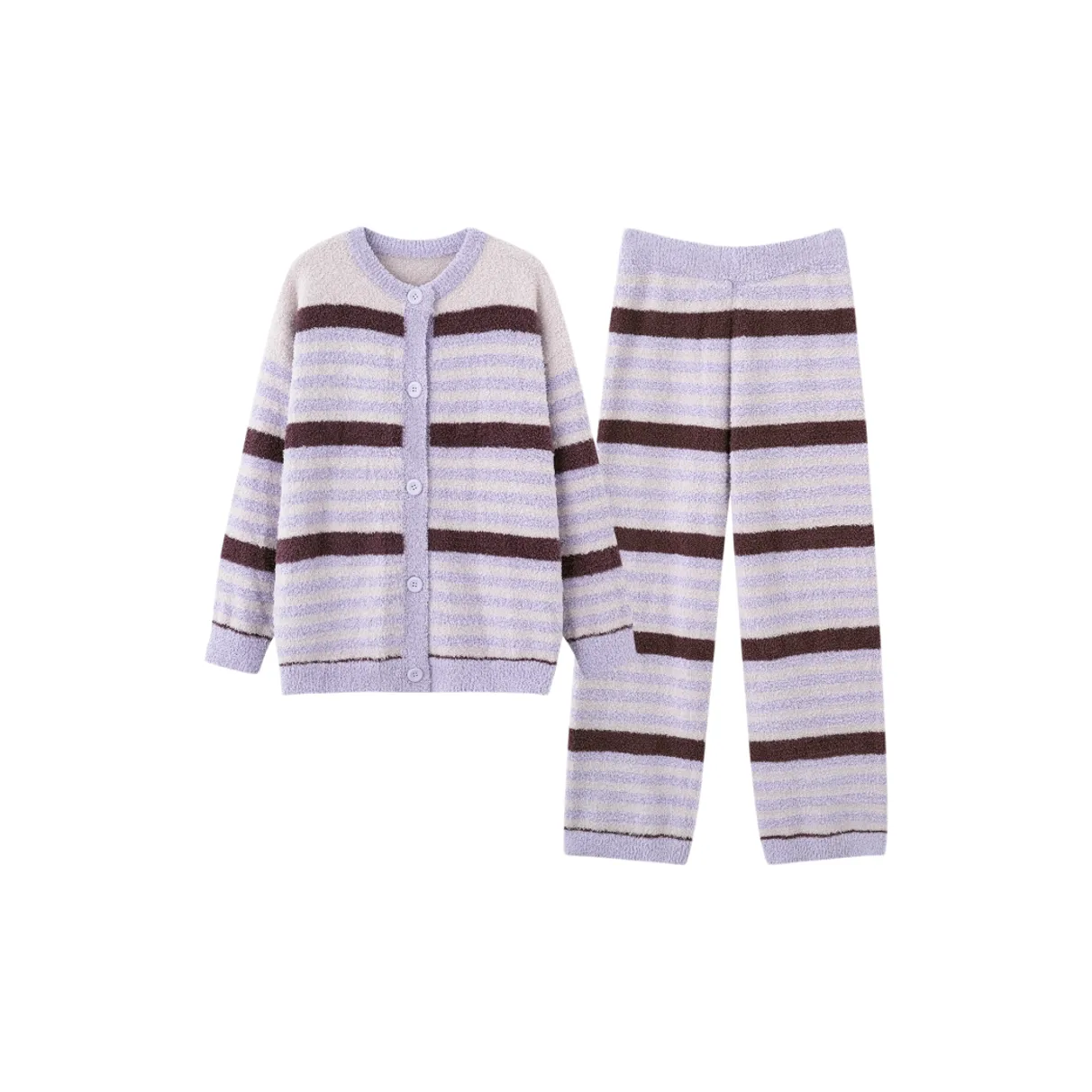 FOSS PHIL BBRN813 Полосы Винтаж Половина Рукавов Наборы Одежды Женские Пижамные Комплекты