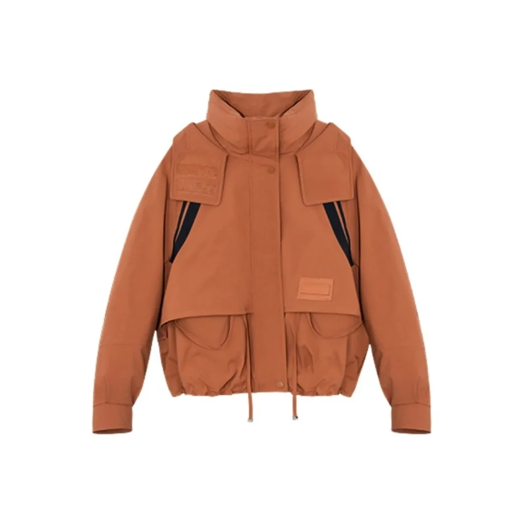 AFGGD Оранжевый Красный Женский Пуховик