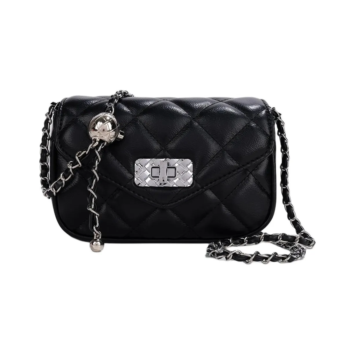 Meter CK Маленькая Квадратная Сумка Вдохновленная CHANEL Мода Сумка через плечо Стандартная Черная