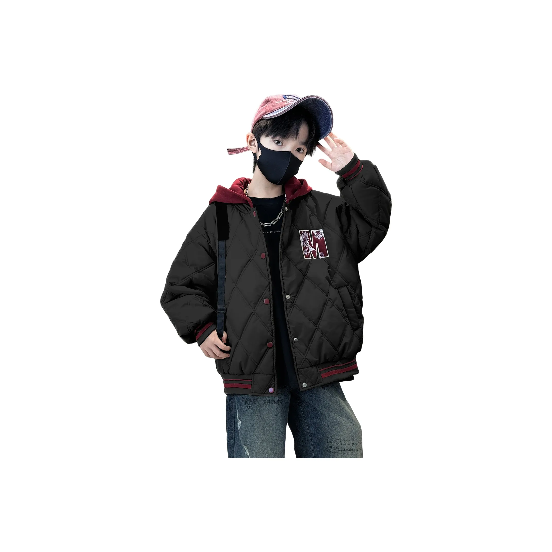 Lanza Повседневный хлопковый пуховик зимний для подростков