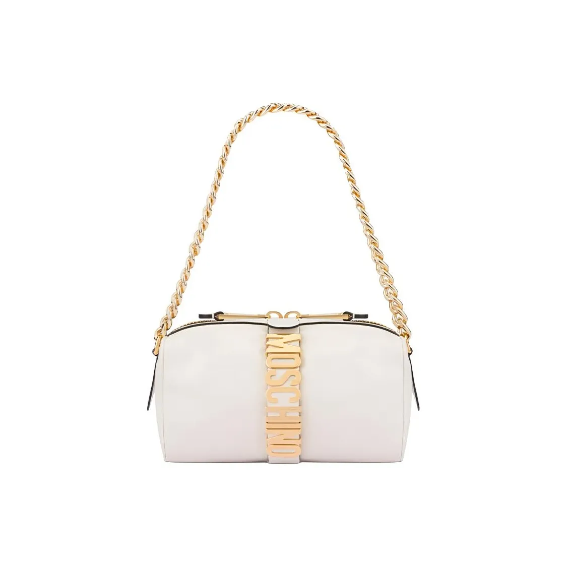 MOSCHINO Коровья кожа Портативная Сумка через плечо Сумка на плечо Женская Серого цвета