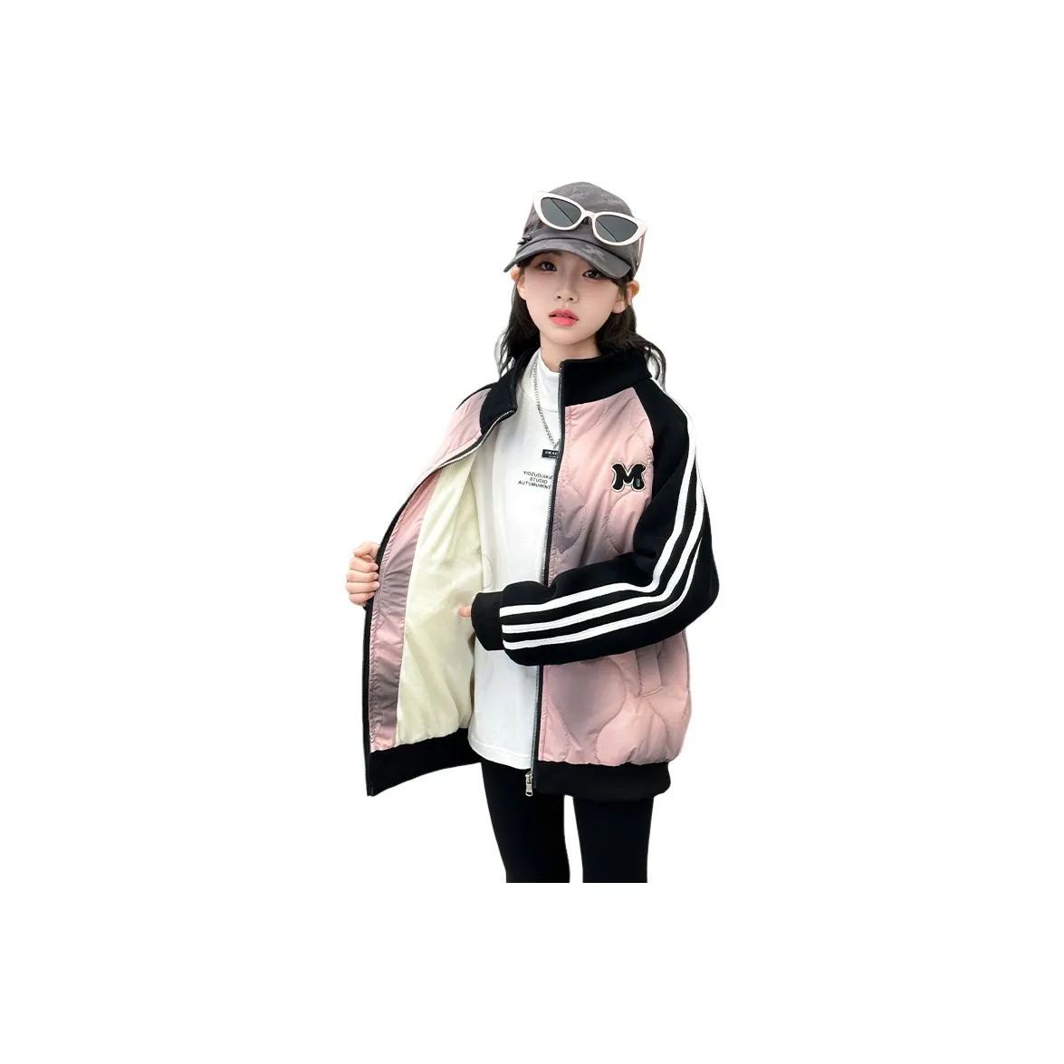 Lanza Повседневный хлопковый пуховик зимний розовый для подростков