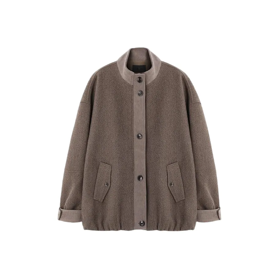 LUYOUYE Молочный кофейный Женский Короткий Пальто