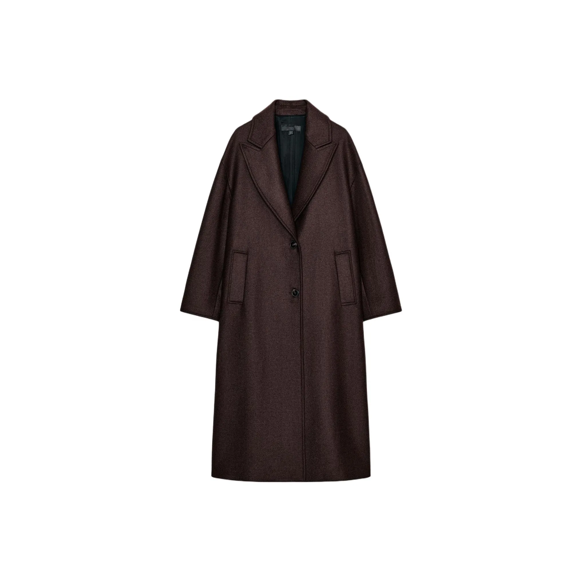 ZARA Коричневый Женский Пальто