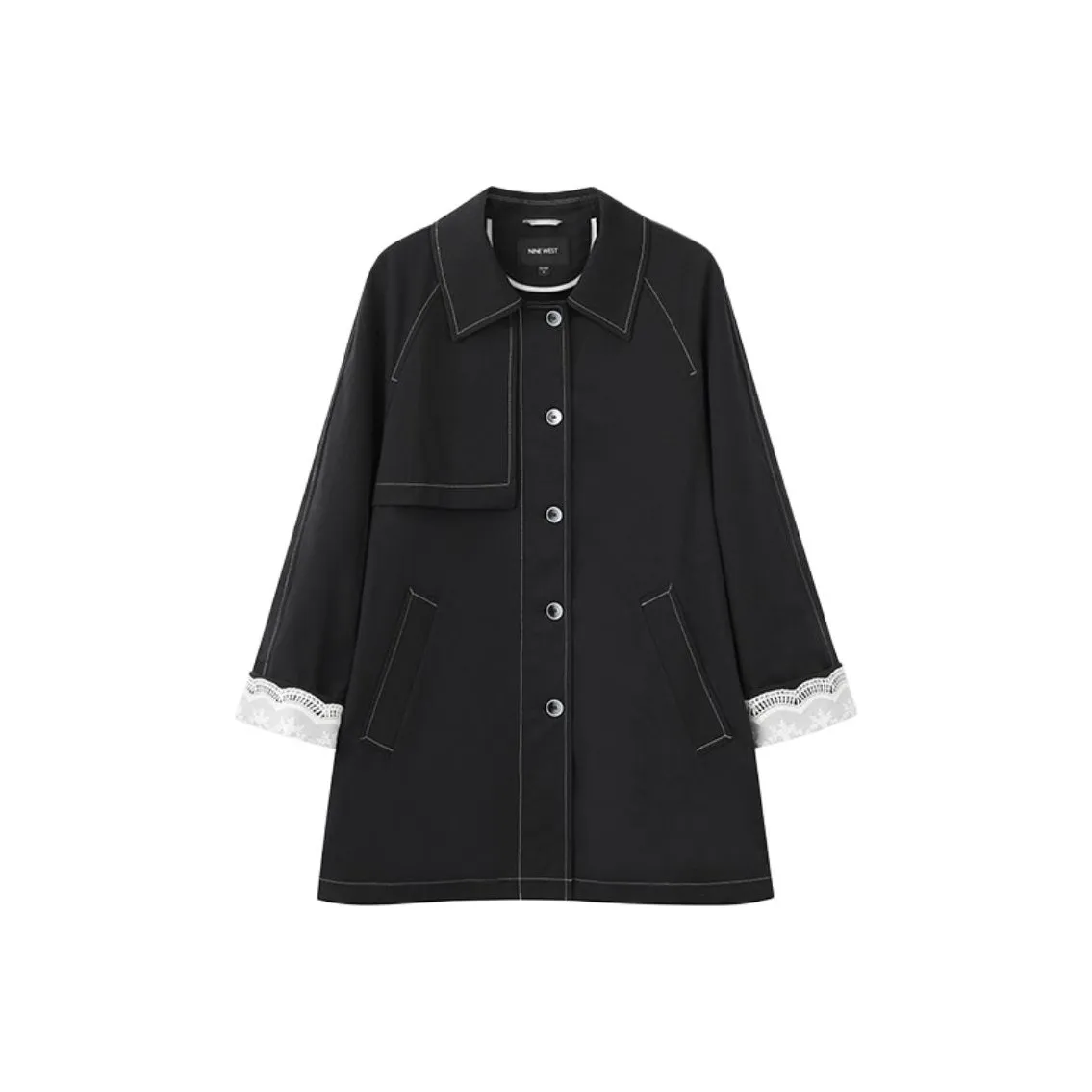 NINE WEST Черный Женский Тренч