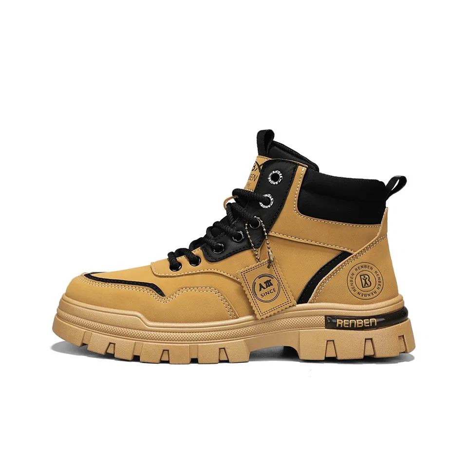RENBEN На открытом воздухе Рабочие ботинки Martin Boot Высокие до колена Мужские