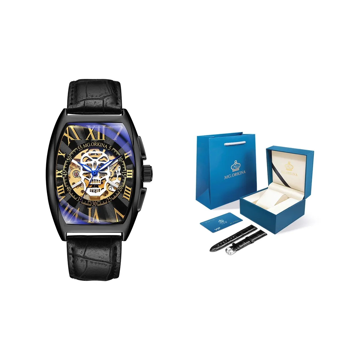 MG.ORKINA MG Автоматический механический механизм Часы Мужские Многоцветный циферблат часов