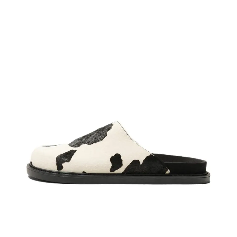 ZARA Устойчивые к истиранию Домашние тапочки Мужские Черный Белый