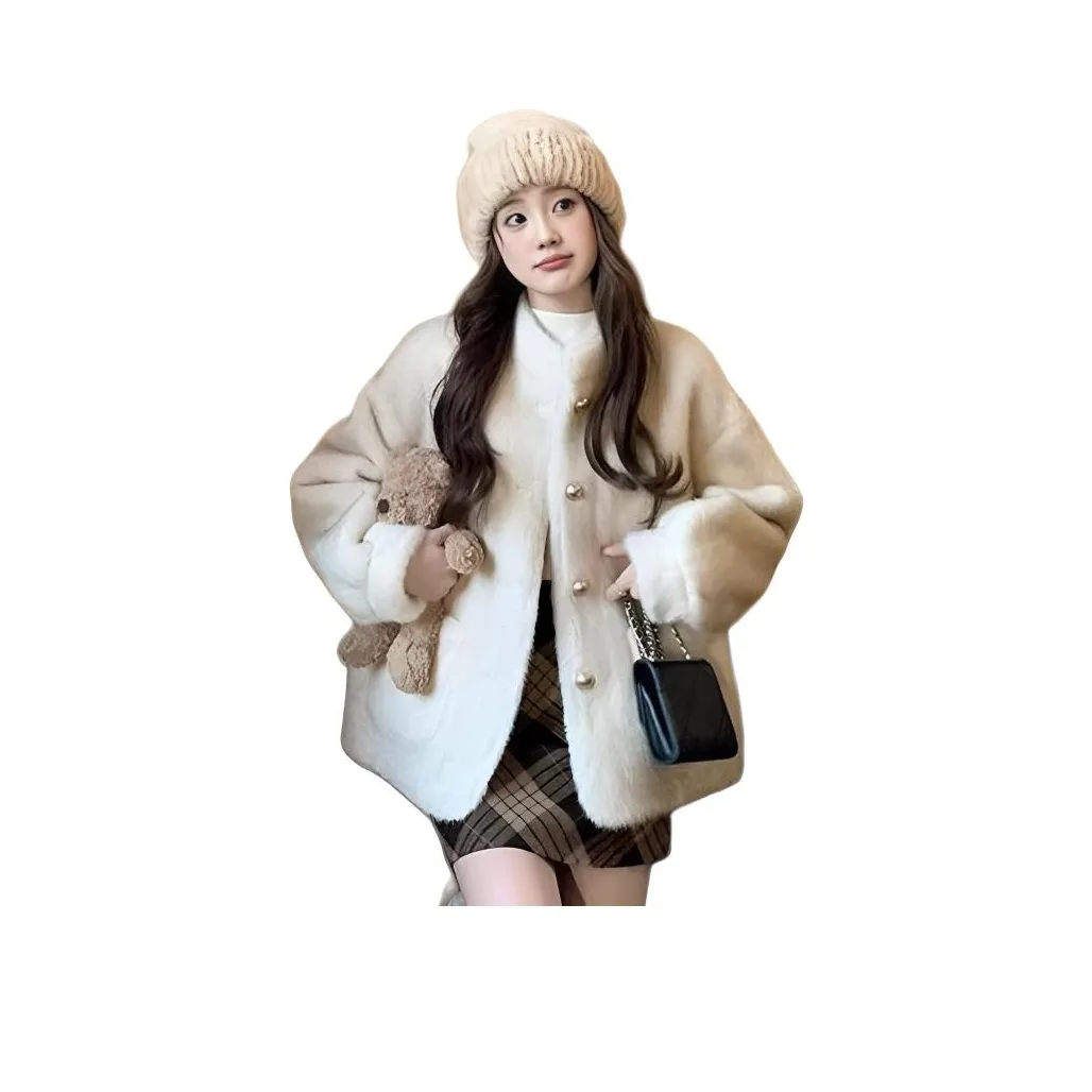 PZHK Кремовый Белый Женский Мех