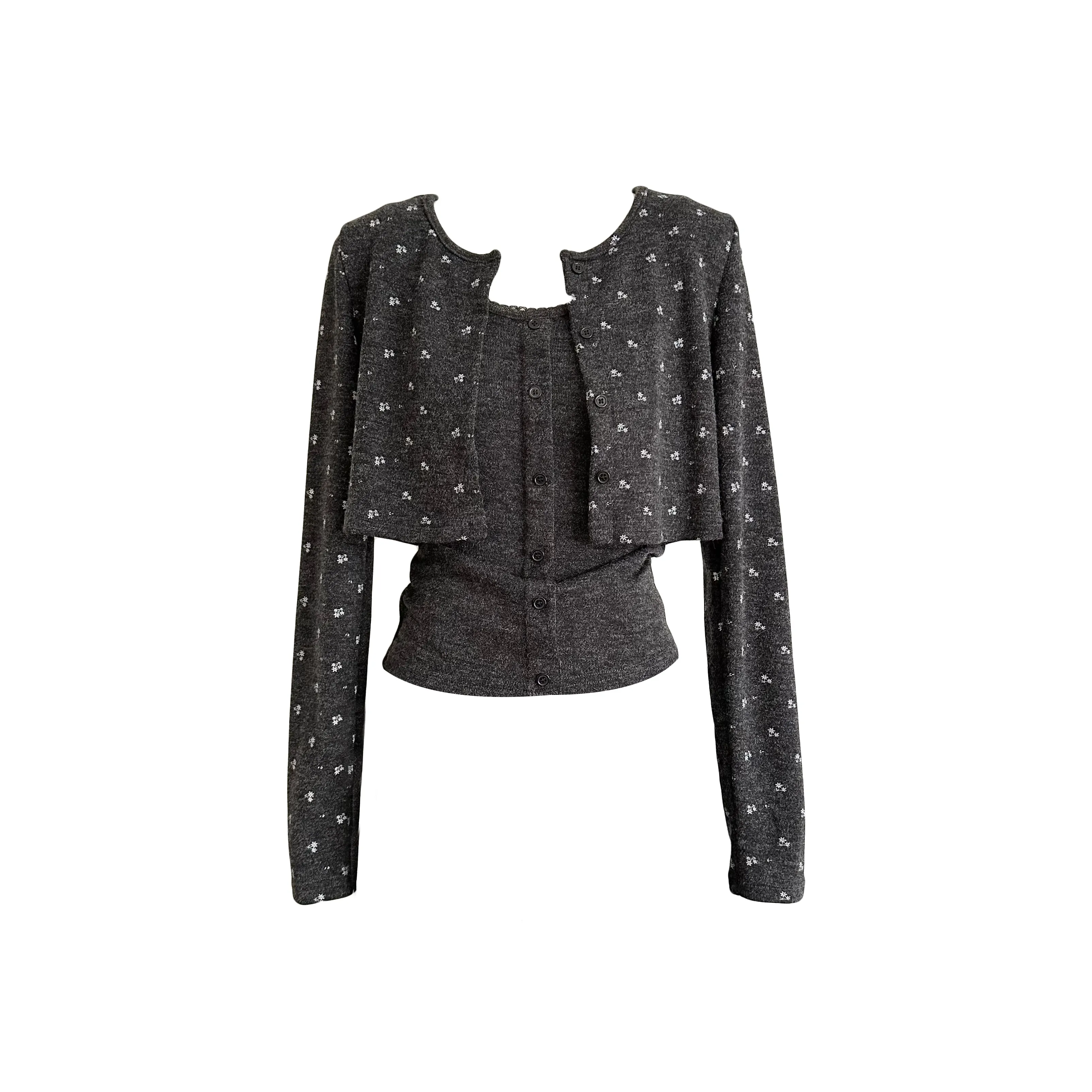 Udon House Серый Женский Трикотаж