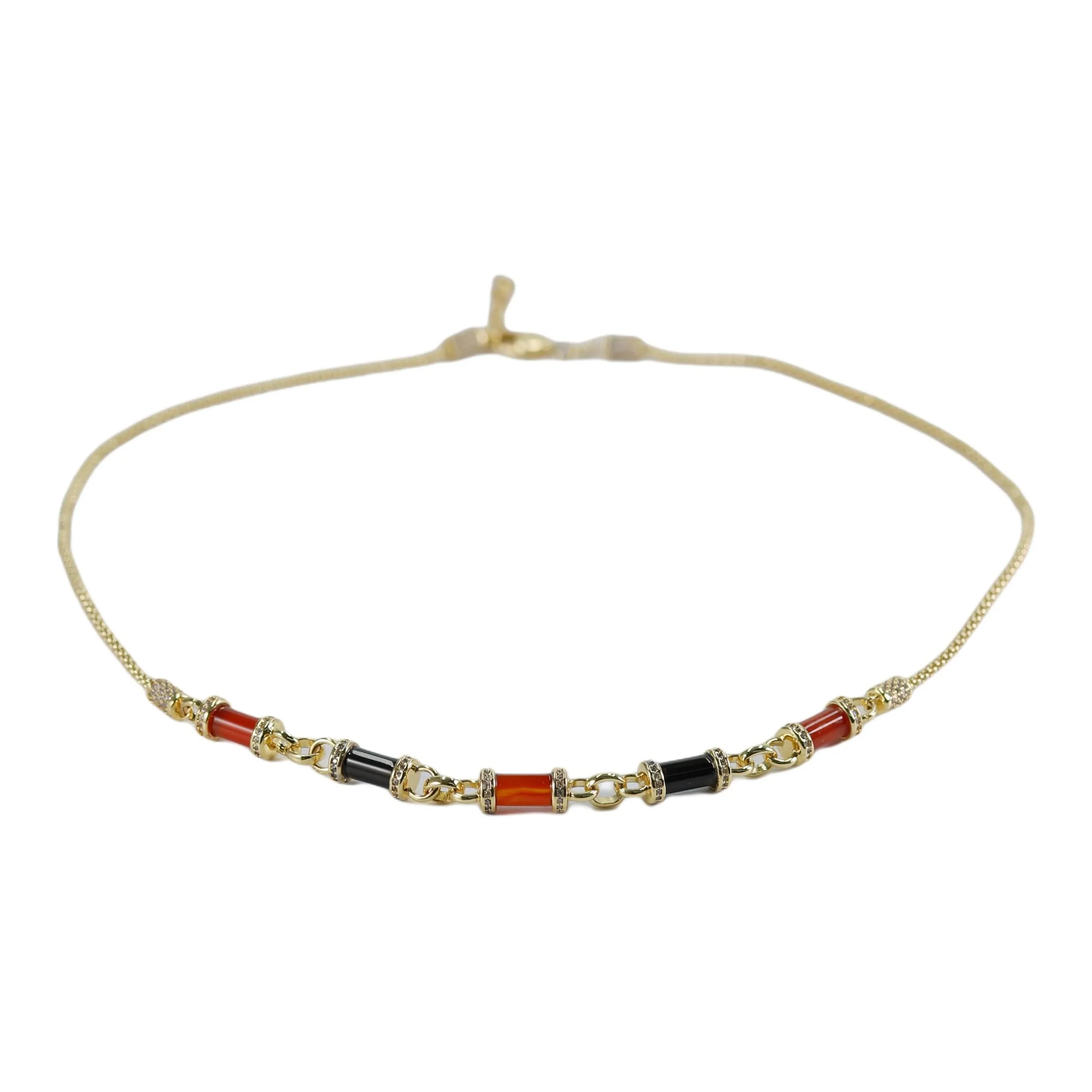 KRATTI Золото-покрытые медные ожерелья женские