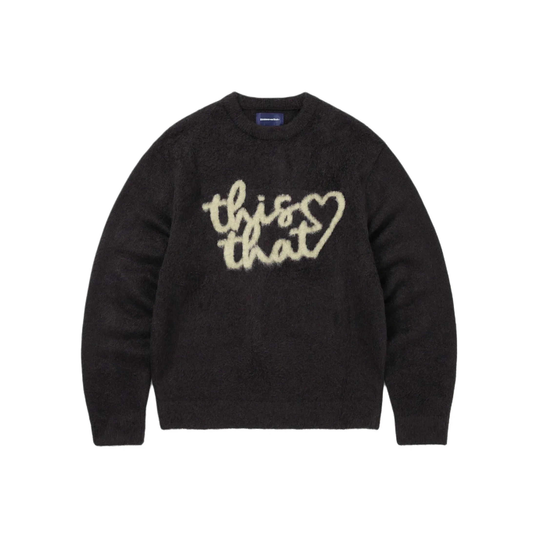 Thisisneverthat FW25 Сердце Логотип KNIT Свитер Темный Темно-синий Синий Свитер Унисекс