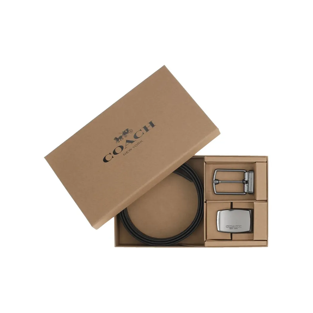 COACH Ремни из коровьей кожи Мужской Черный Ширина 2,8 см