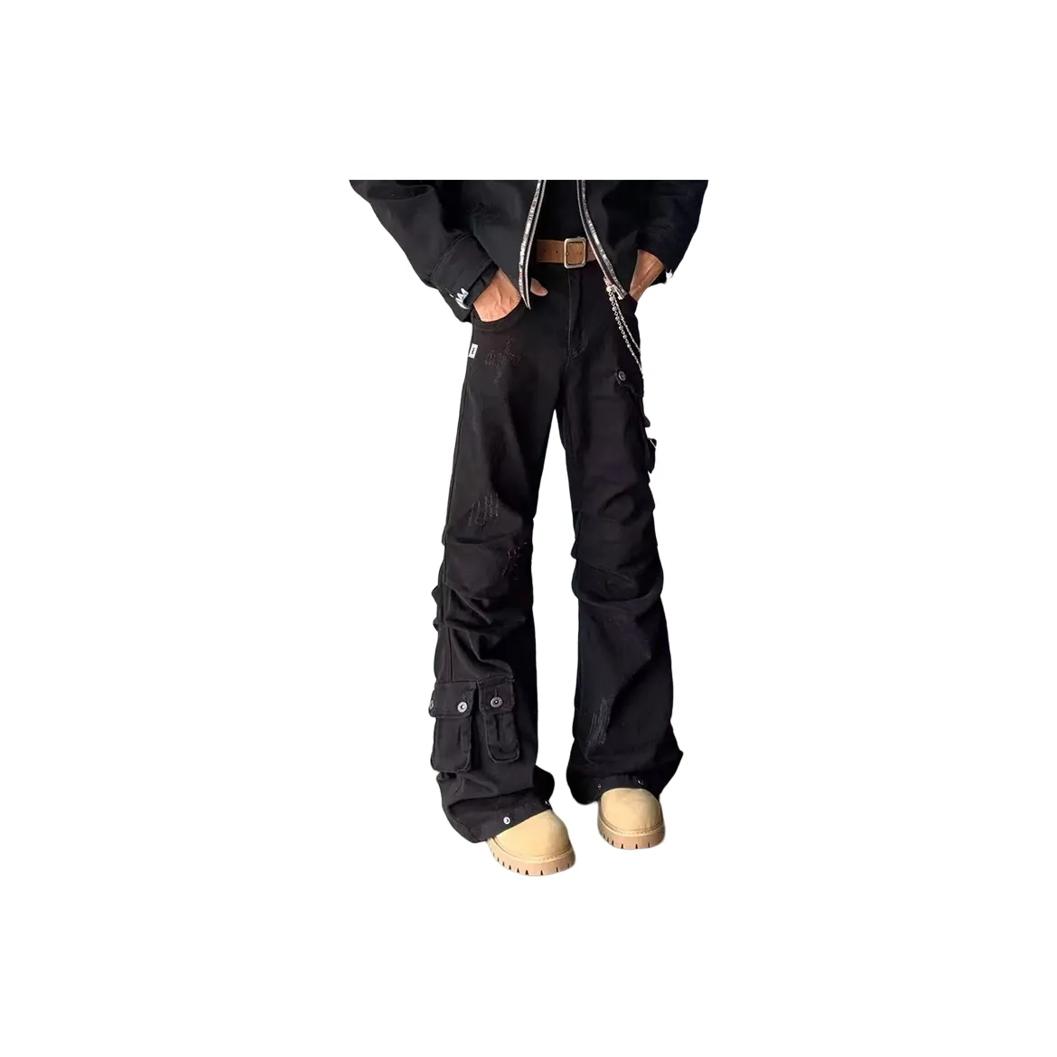 W9H2 Черный Унисекс Джинсы