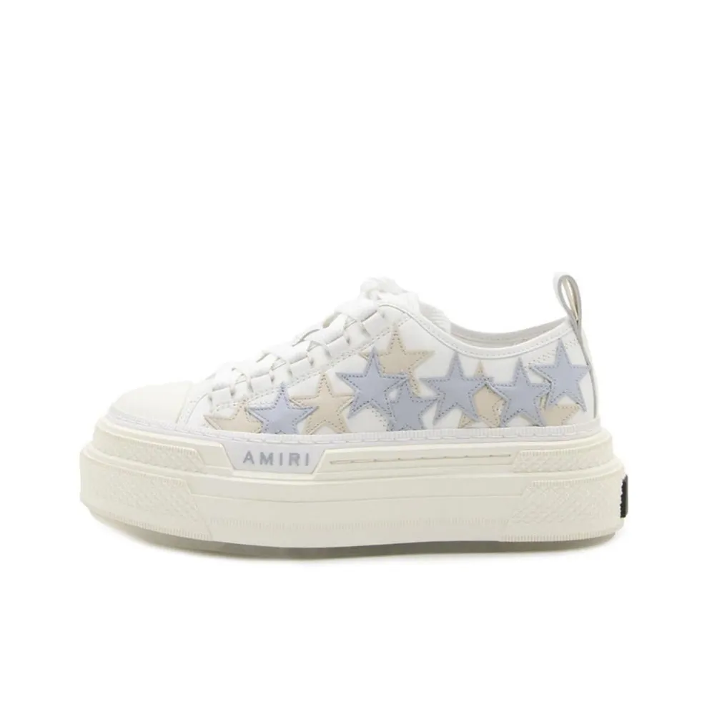 AMIRI Skateboard Shoes Women's Low Top White Blue