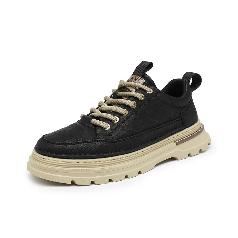 GQWE Короткий Мартин Boot с плоской подошвой Мужской