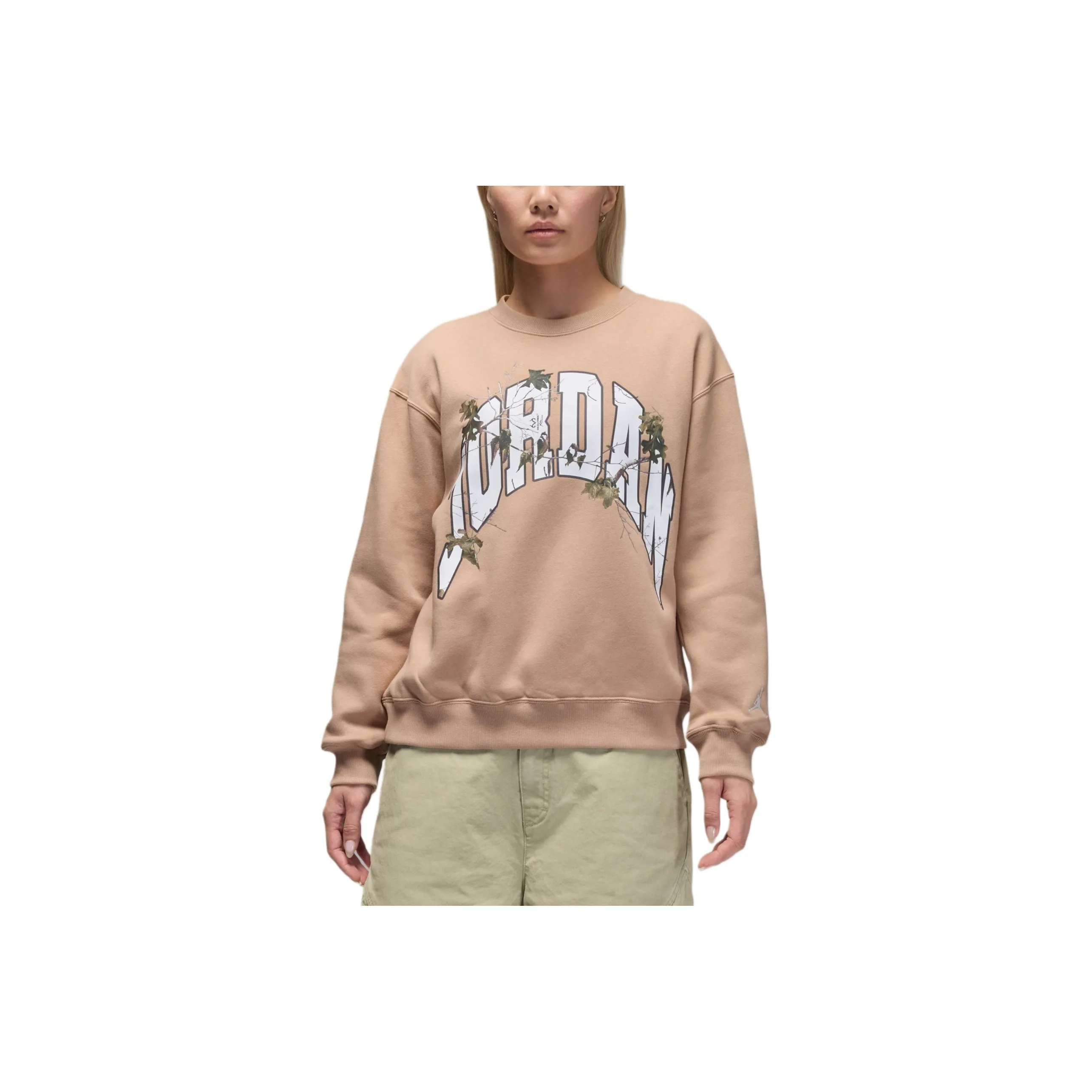 Jordan Brooklyn Fleece Свитшот Женские 200 Ephedra Парусный Белый