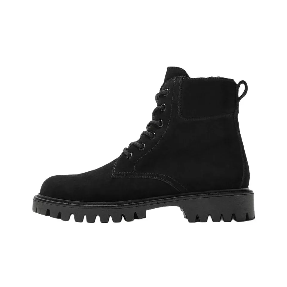 ZARA Короткий Мартин Ботин Мужской Черный