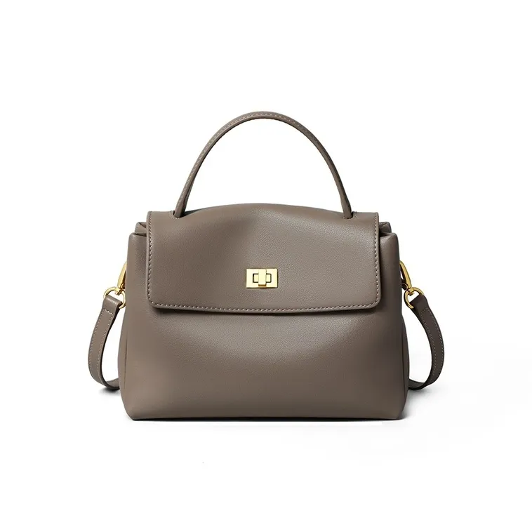 Younger Song Коровья кожа Одно плечо Сумка Женская Серый