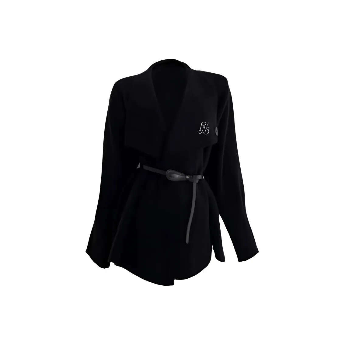 PNVB Черный ремень женское пальто