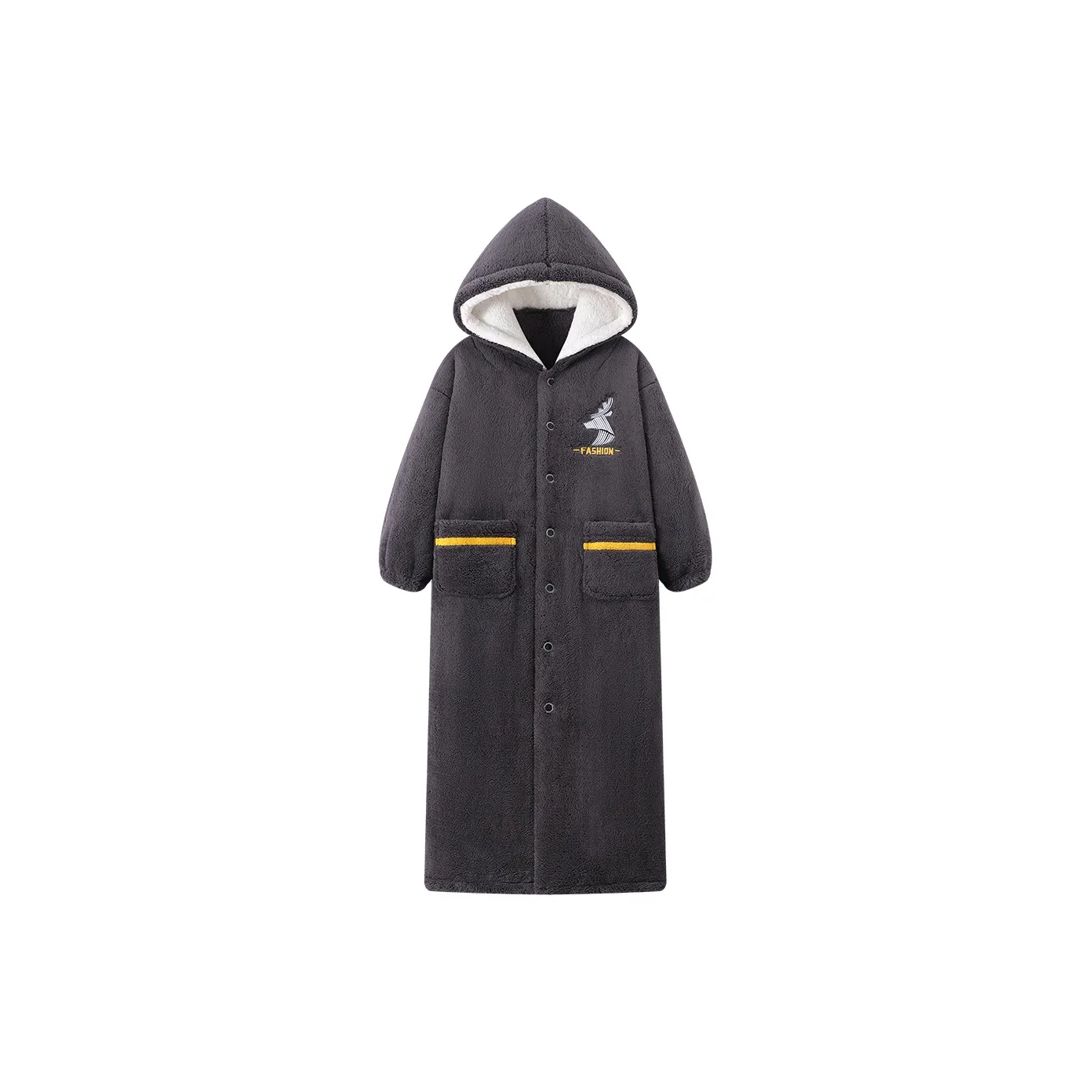 Gongdie Темно-серый Мужской Халат для ванной