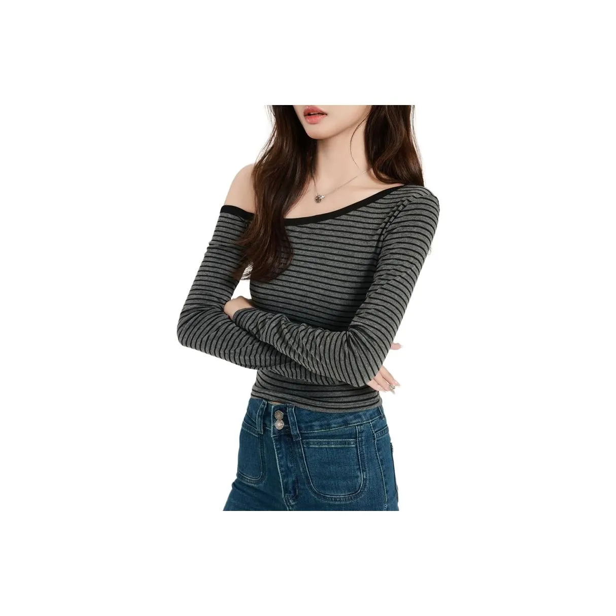 La Chapelle Черный Серый Женские T-рубашки