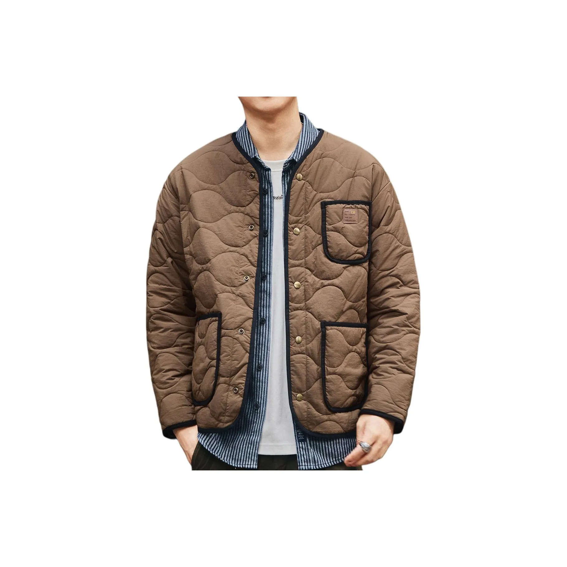 GELANLU Осенний Зимний Хлопковый пуховик Свободный крой Унисекс