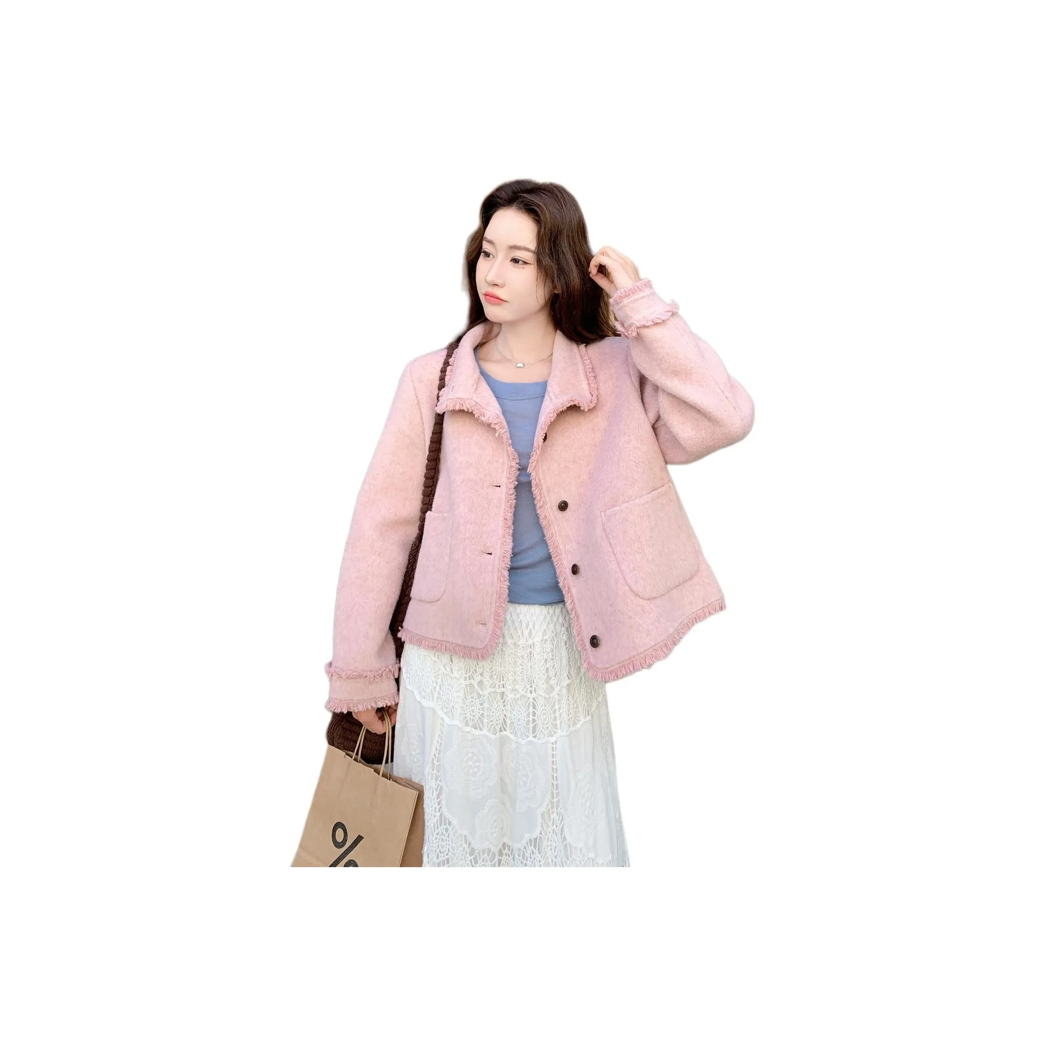 MEXICAN Розовое Женское Пальто