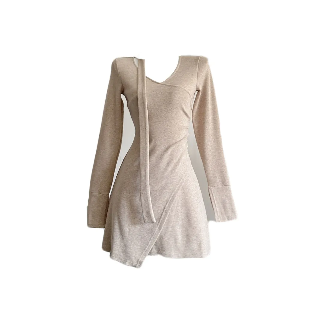 Udon House Длинное платье с длинными рукавами женское