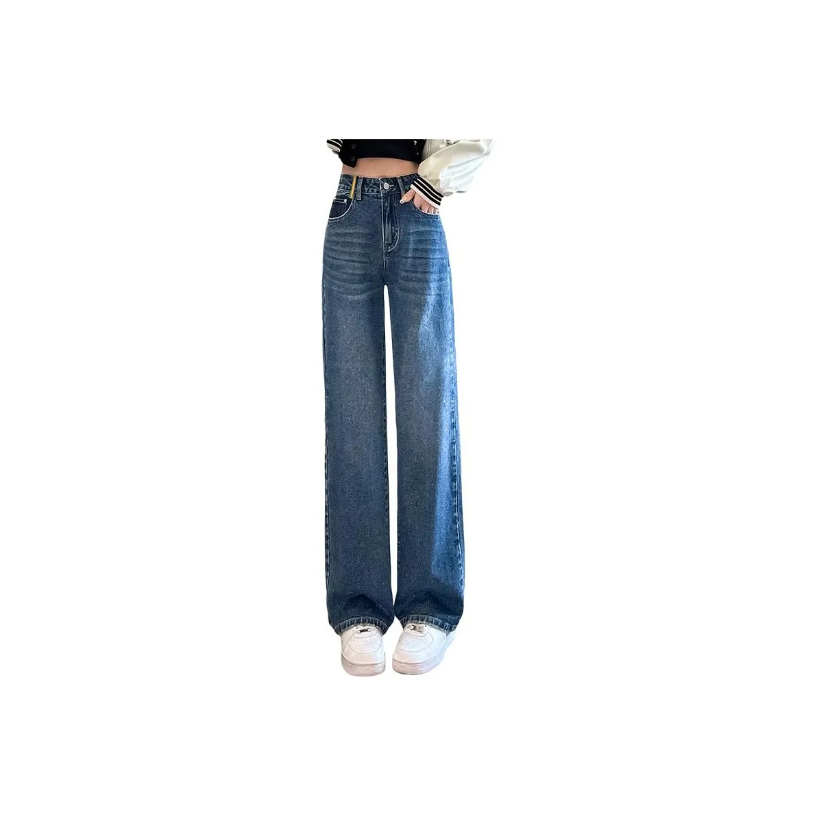 Tonlion Medium Blue Women's Jeans Тонлион Средне-синие Женские Джинсы