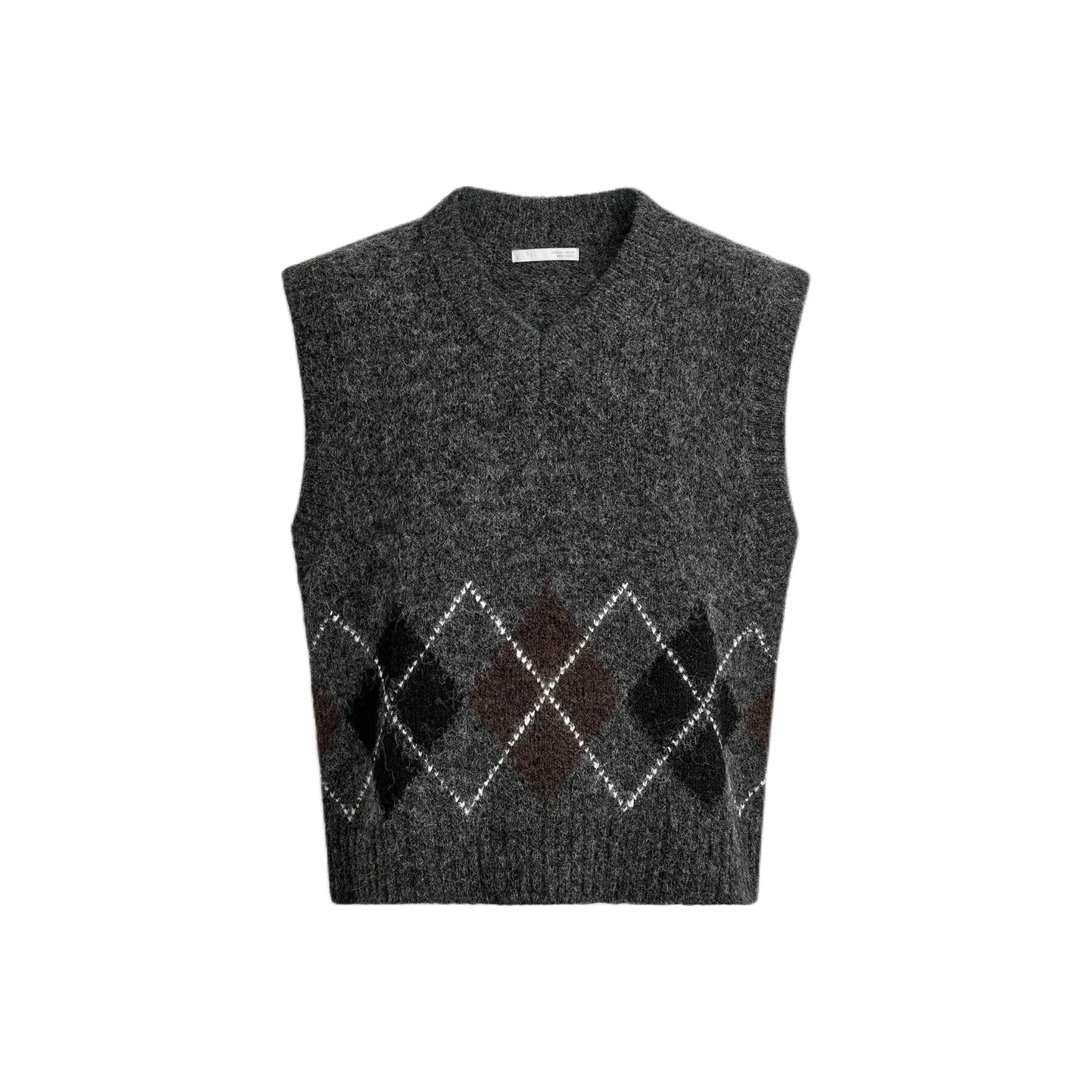 ZARA Зебра с принтом серый мужские майки